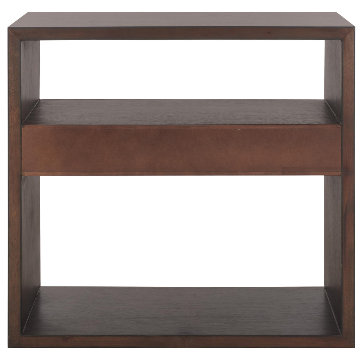 Dark Oak 2-Shelf 1-Drawer Console Table O80921