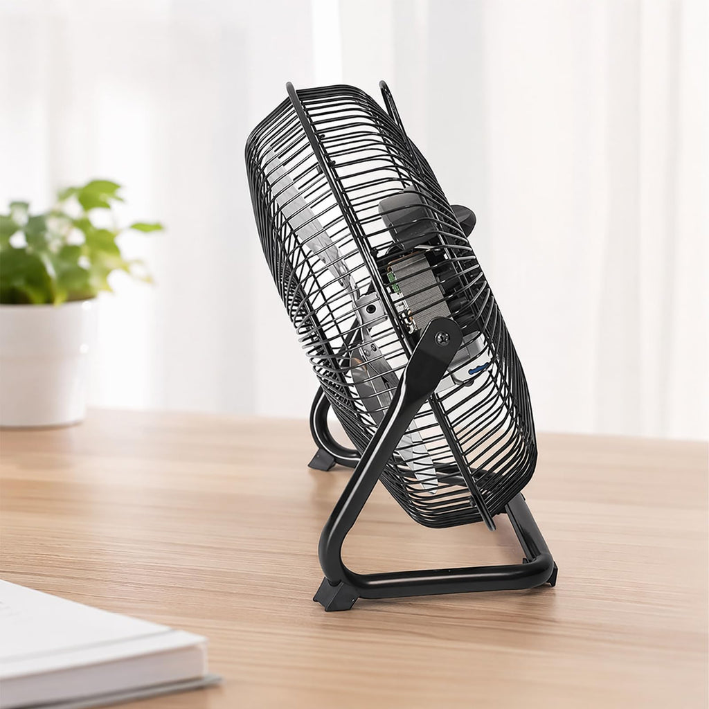 9 Inch Black Metal High Velocity Floor & Wall Mount Fan I56845