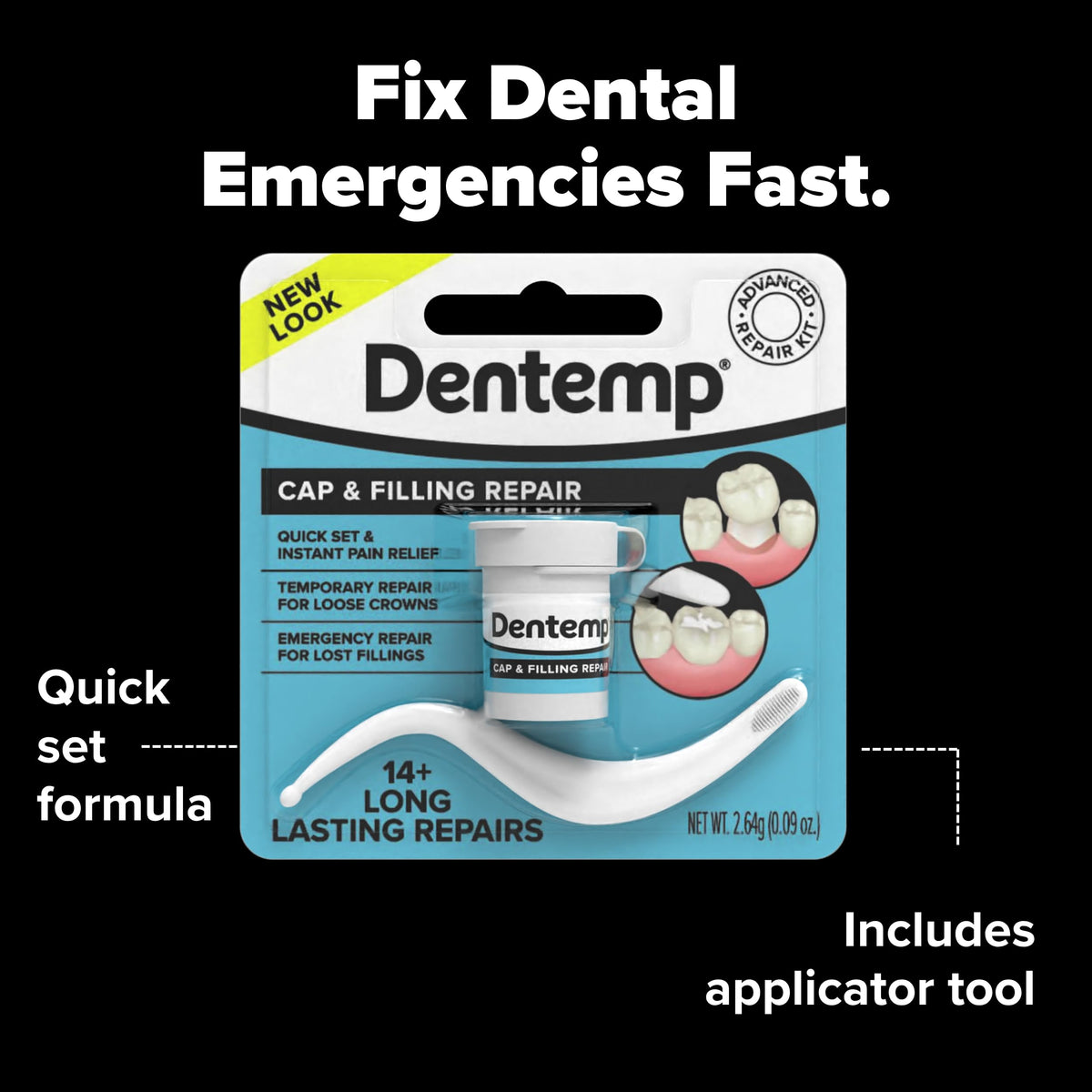 Loose Cap and Lost Filling Repair Dental Kit F175560