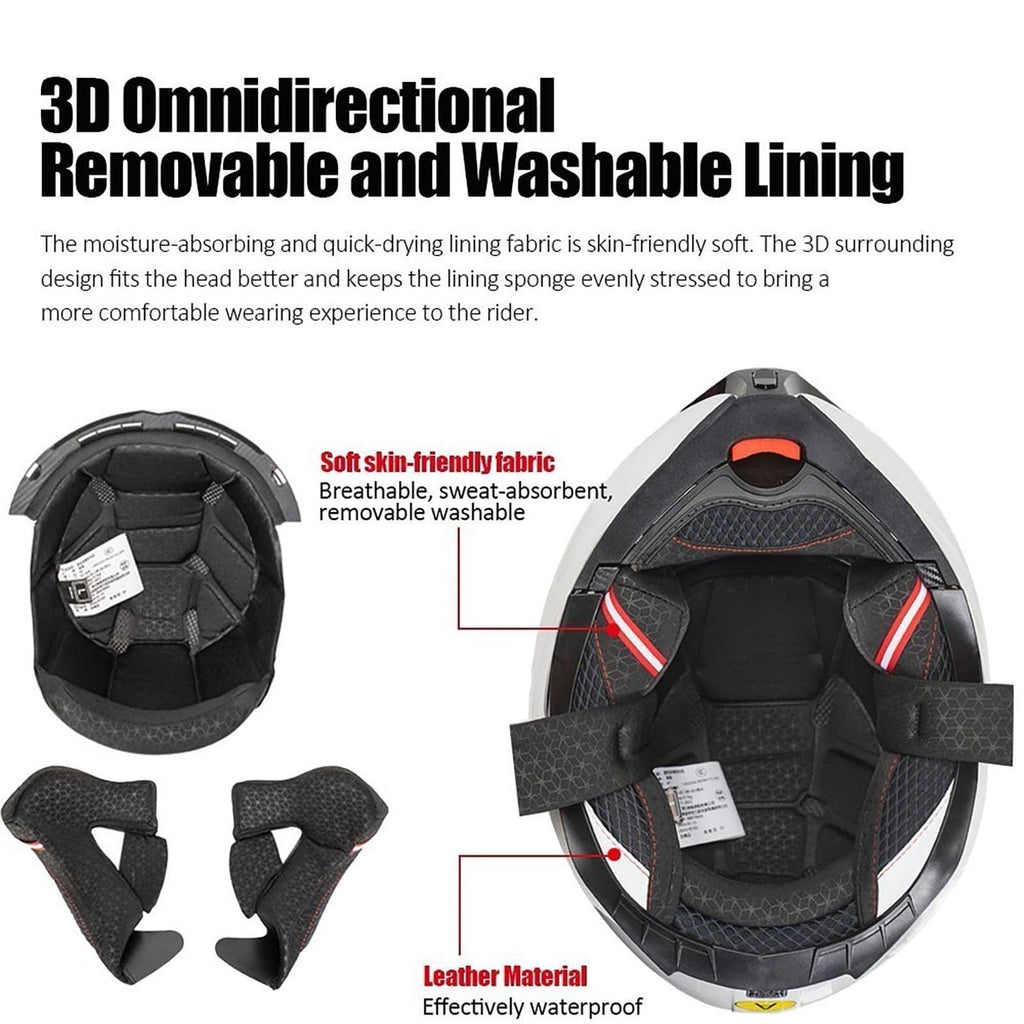 Bluetooth Modular Motorcycle Helmet with Dual Visors Z8284