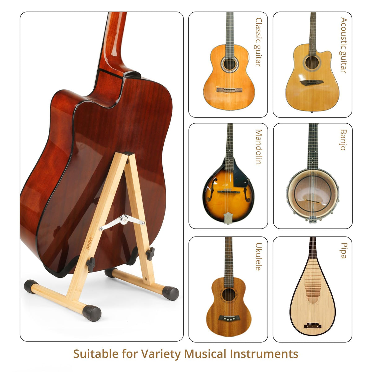 Foldable Wood Guitar Stand E8879