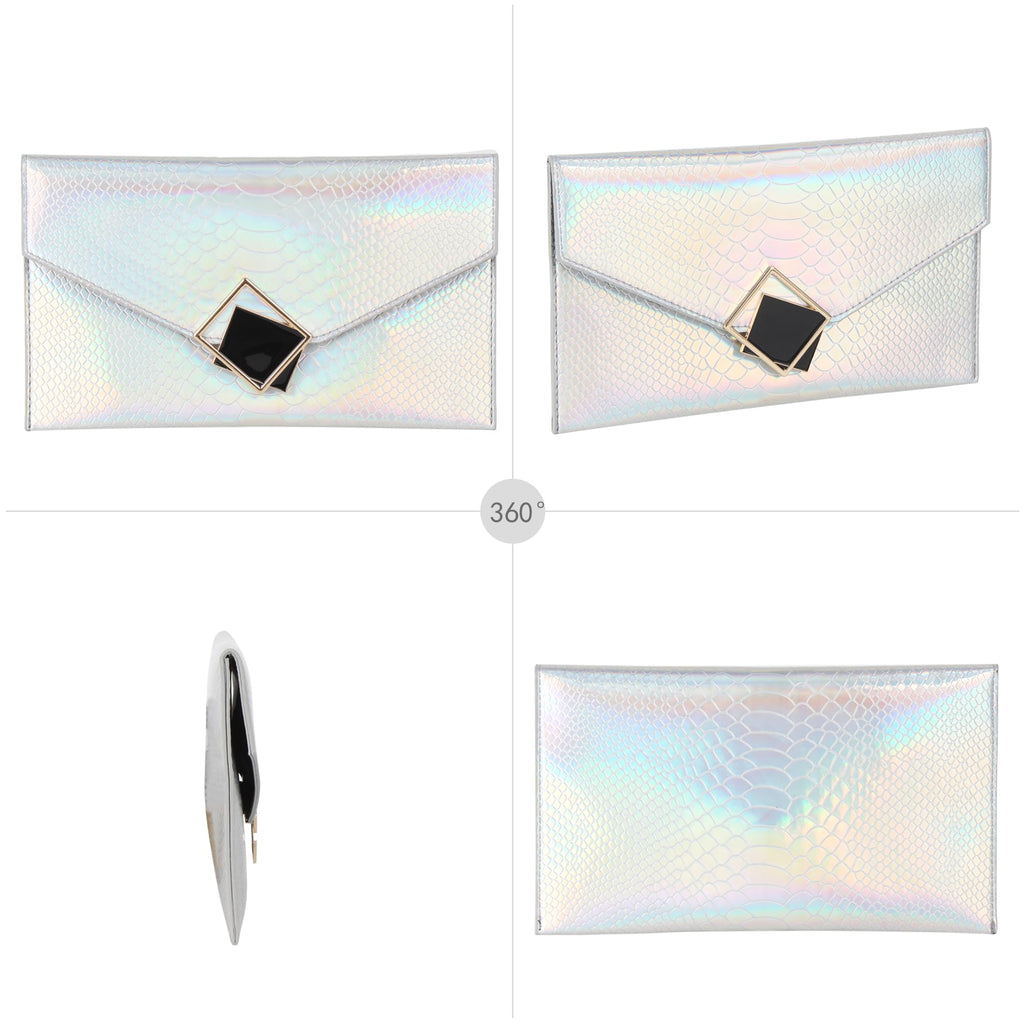 Genuine Leather Envelope Clutch D6434