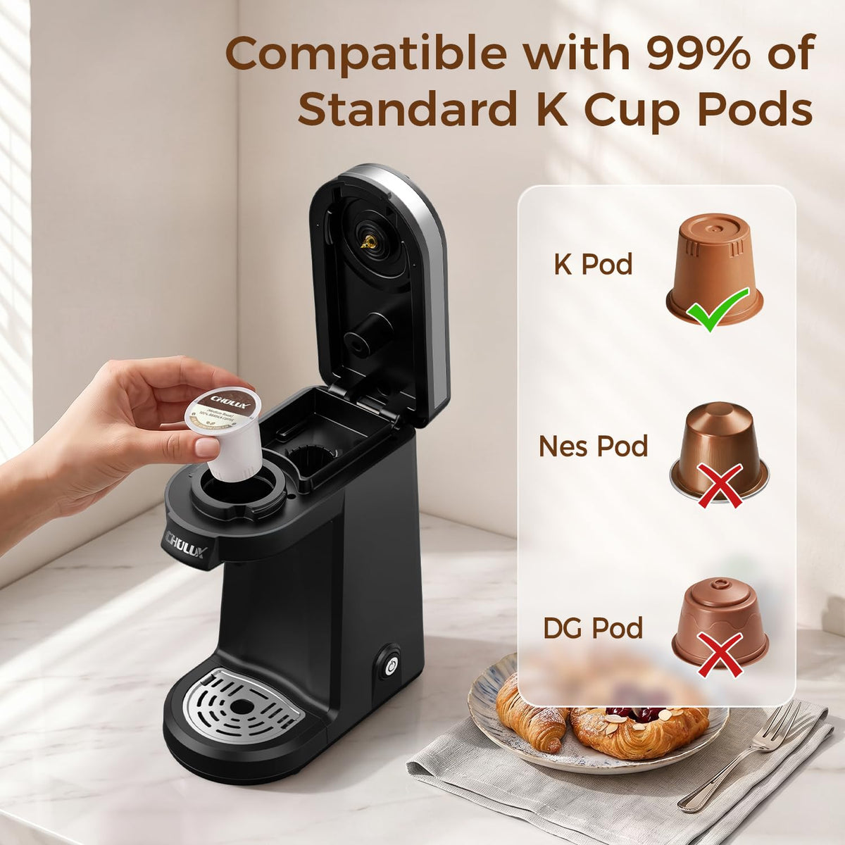 Single Serve Coffee Maker Black J6933