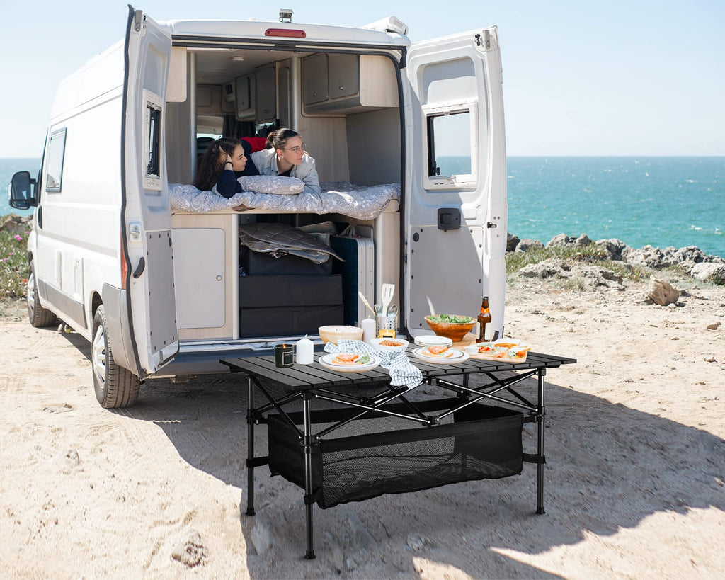 Lightweight Aluminum Folding Camping Table with Carrying Bag W368