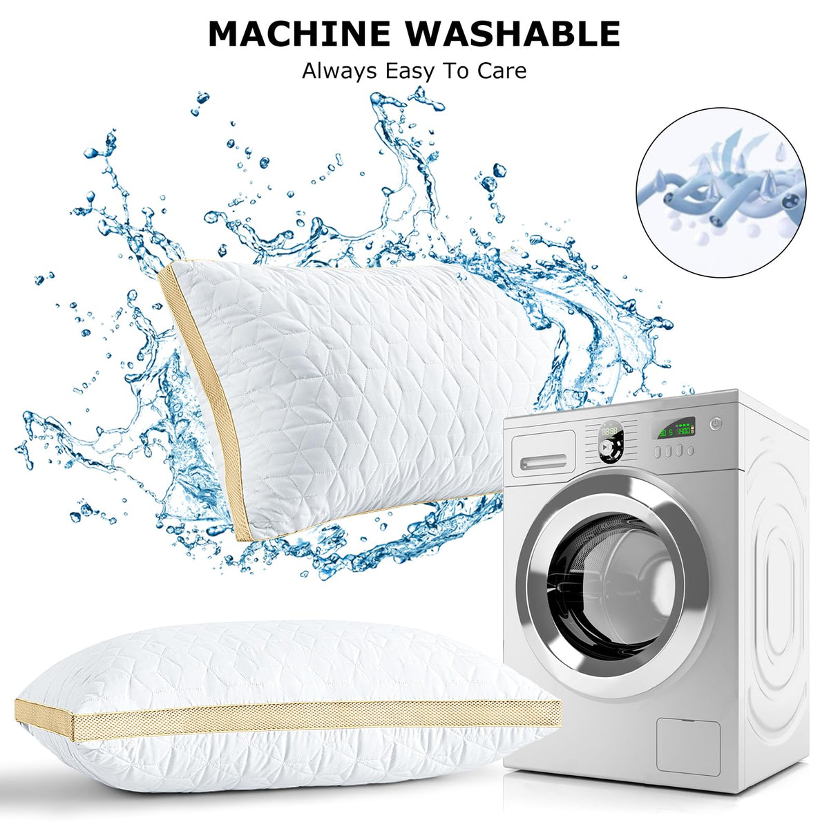 King Size Cooling Down Alternative Pillows Set of 2 I9829