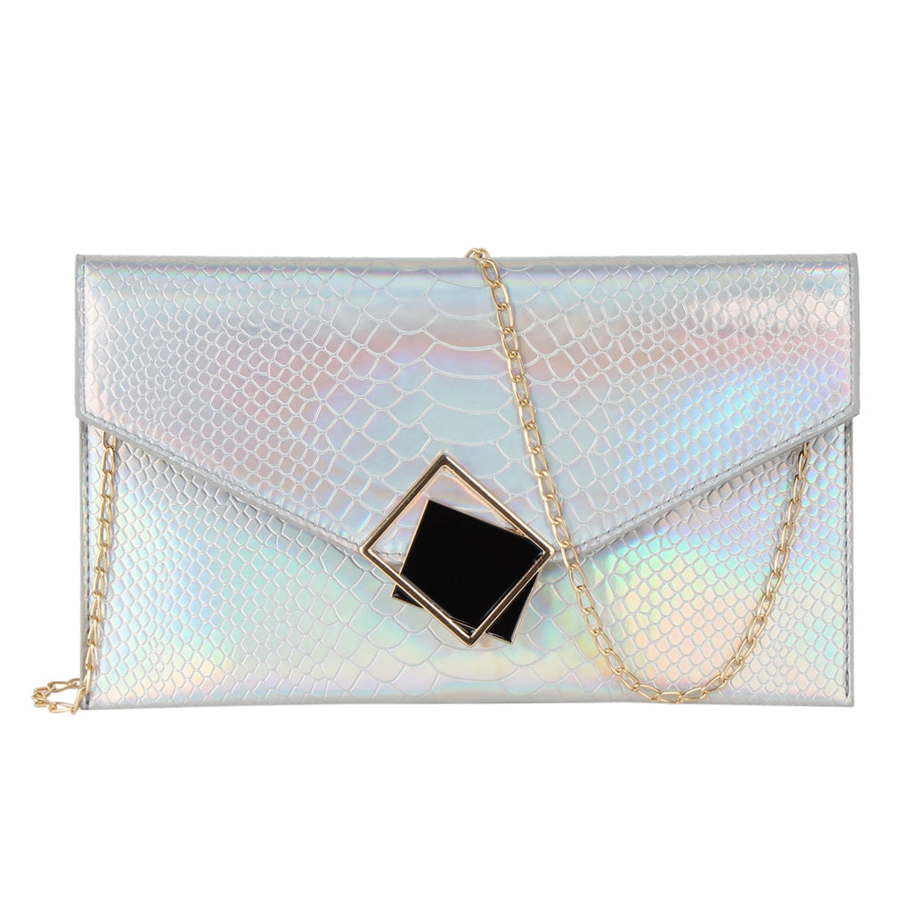 Genuine Leather Envelope Clutch D6434