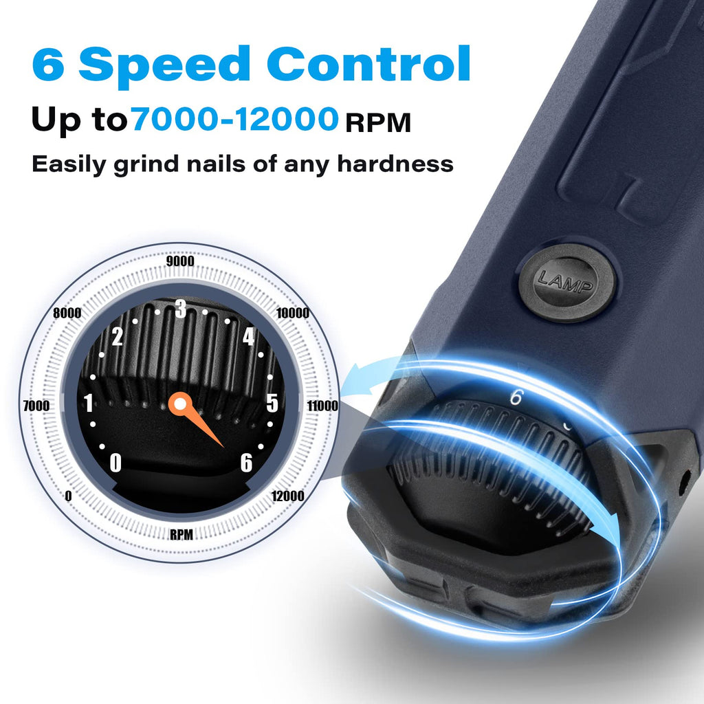 6-Speed Rechargeable Electric Dog Nail Grinder L15448