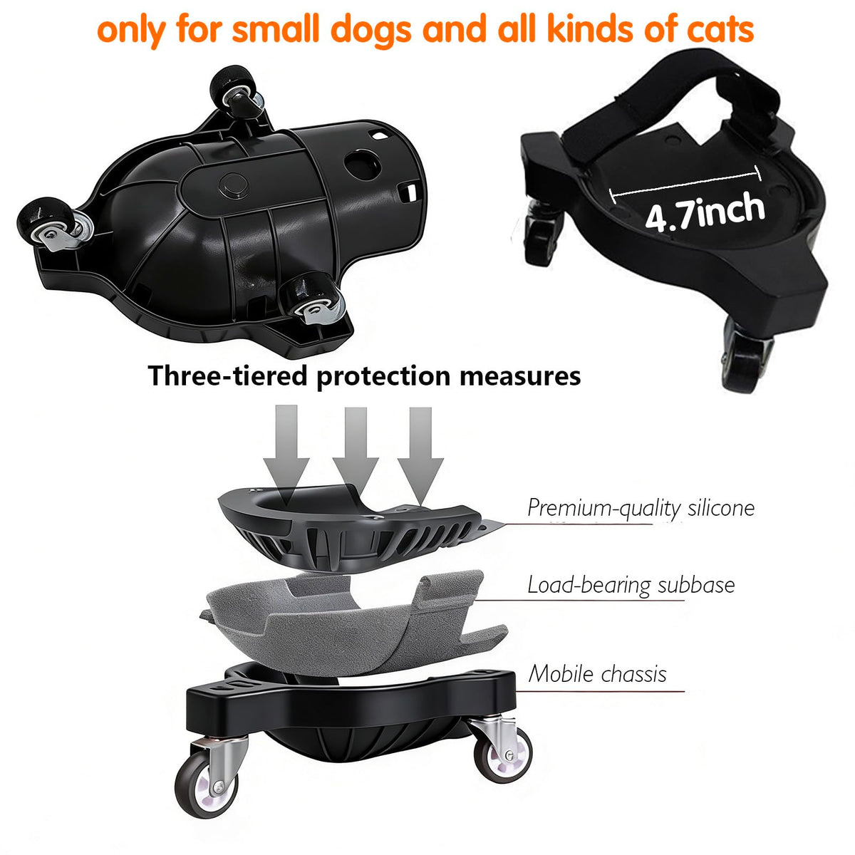 Small Dog or Cat Wheelchair for Back Legs X11354
