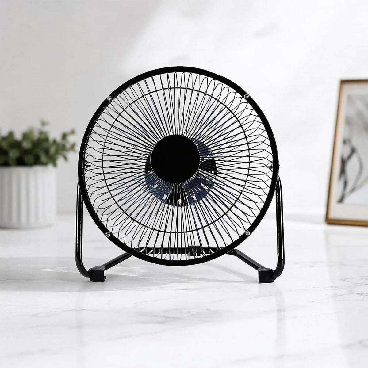 9 Inch Black Metal High Velocity Floor & Wall Mount Fan I56845