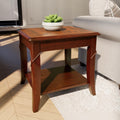 Solid Wood End Table with Storage Shelf B6524