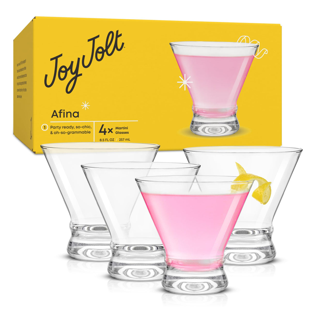 Stemless Martini Glasses Set of 4 O130