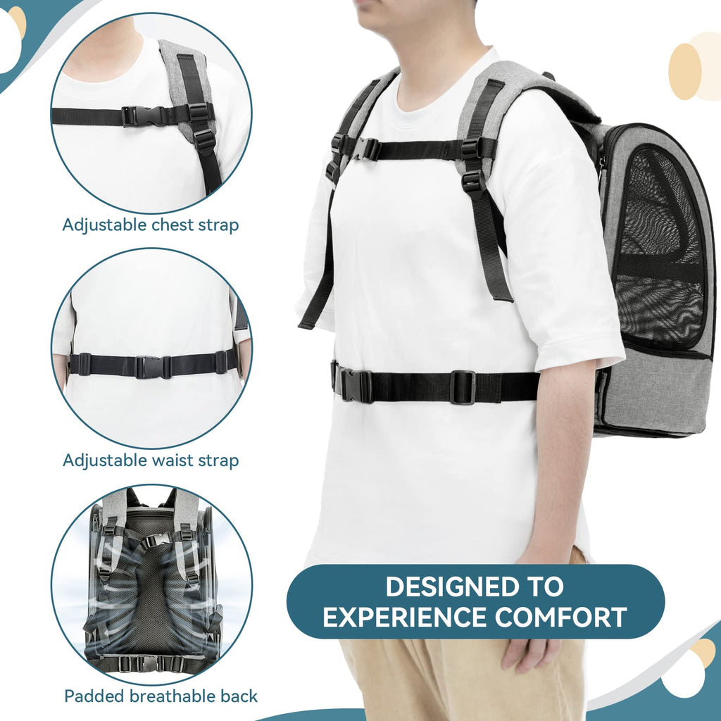 Dog Backpack Carrier with Fleece Mat W4429