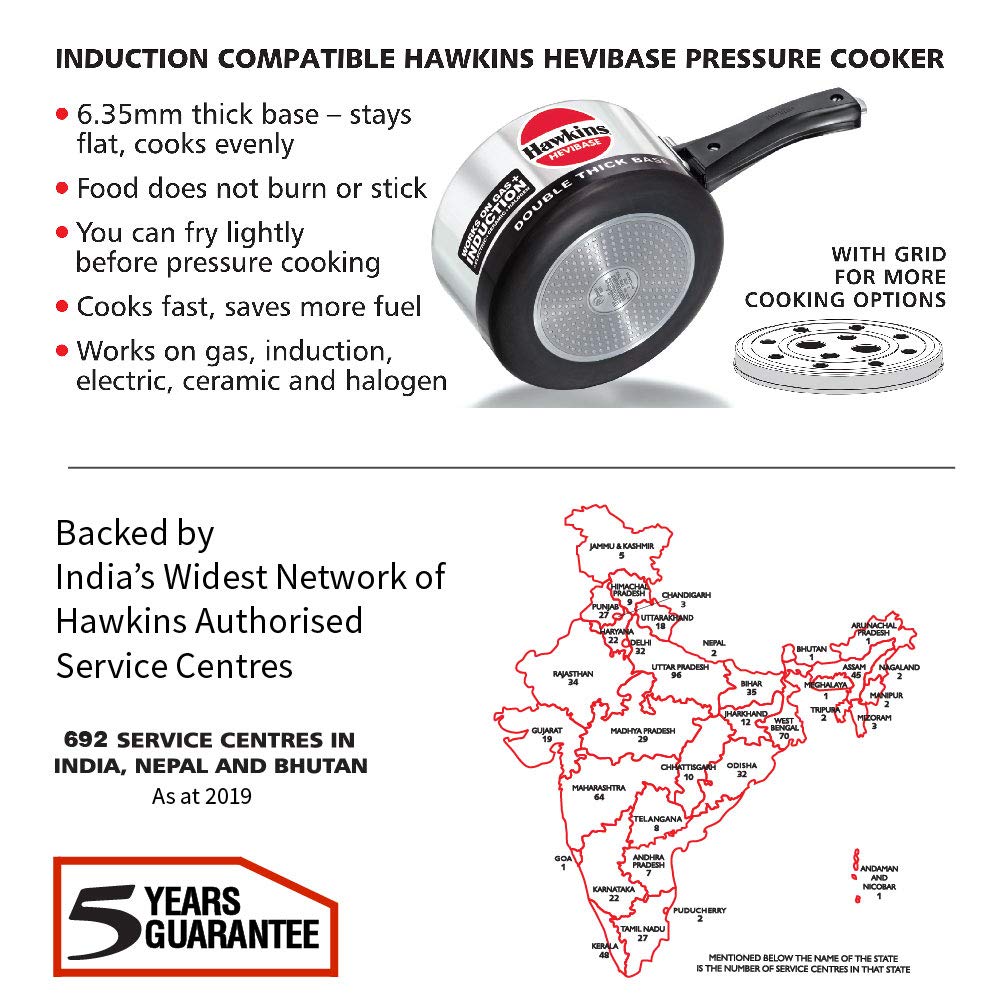 2 Litre Aluminium Pressure Cooker K930664