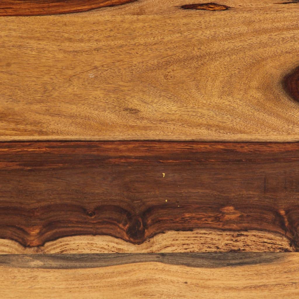Solid Sheesham Wood Coffee Table with Steel Legs B9356