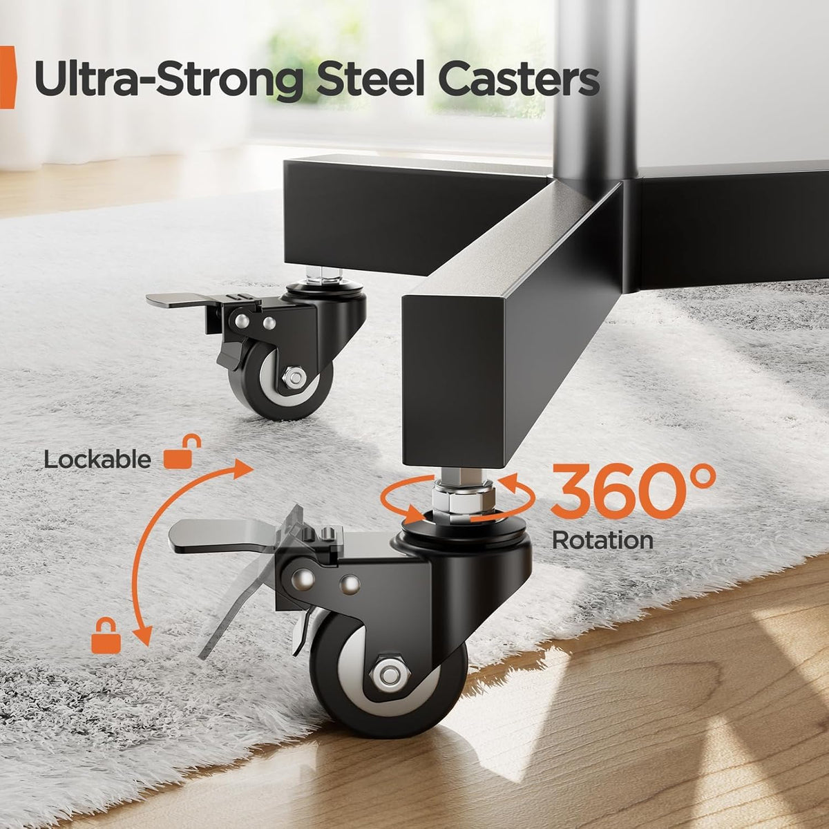 Rolling TV Stand for 32-85 Inch Screens W494