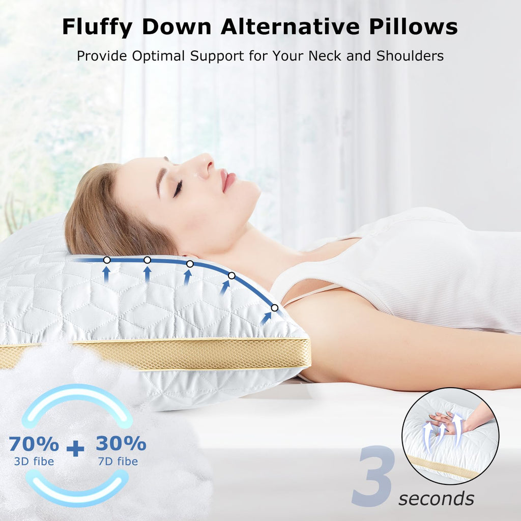 King Size Cooling Down Alternative Pillows Set of 2 I9829