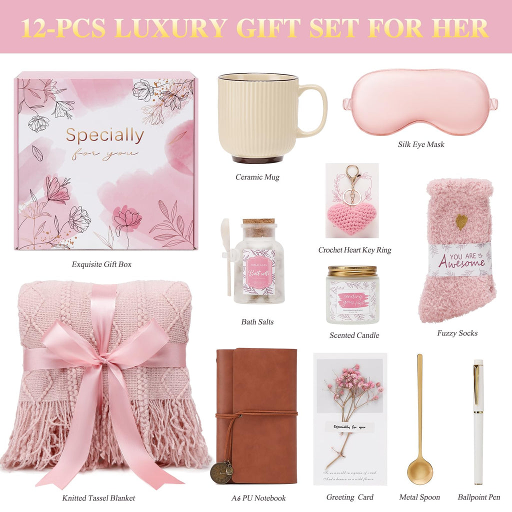 Pink Self Care Gift Basket D36516
