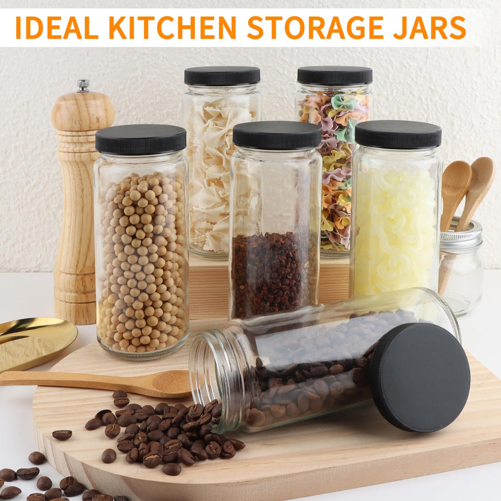 16oz Glass Juice Bottles, 12 Pack Z1516