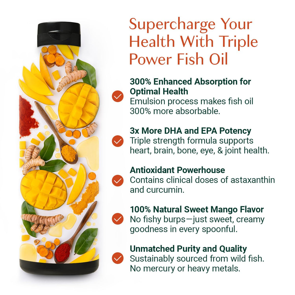 Omega 3 Fish Oil Liquid 1200mg 16 oz F322408