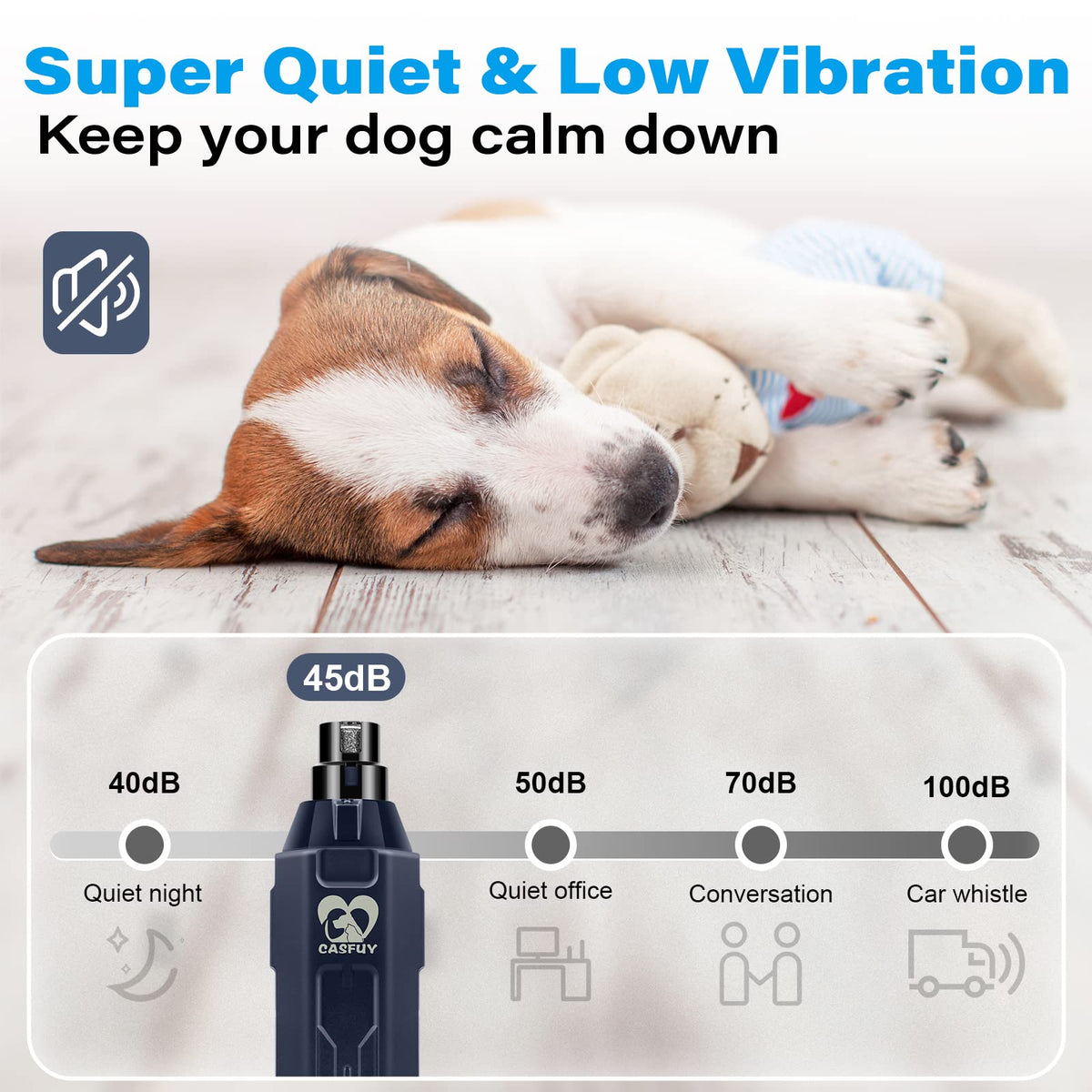 6-Speed Rechargeable Electric Dog Nail Grinder L15448