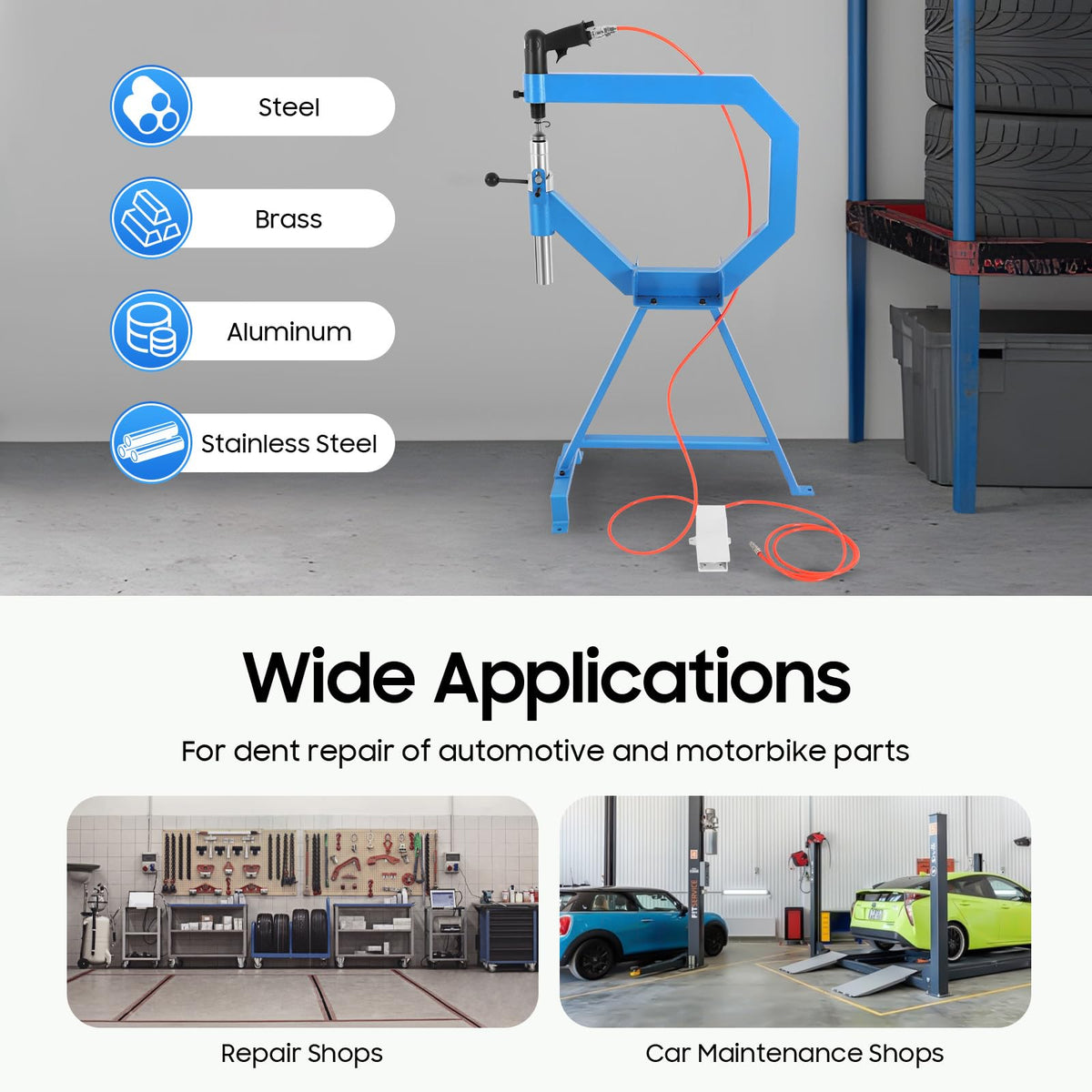 Pneumatic Planishing Hammer with Stand & Pedal Y7531