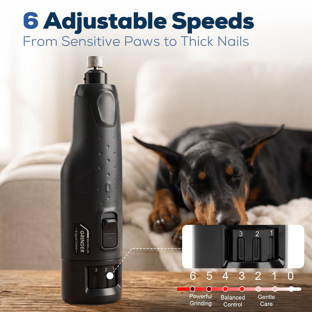 Dog Nail Grinder Quiet 6-Speed with LED Light X5340