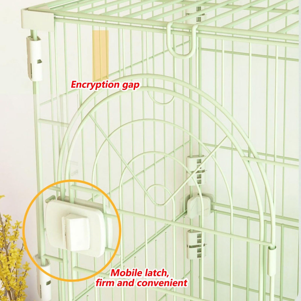 3/4-Tier Wire Cat Cage Playpen with Hammock and Platforms X4078