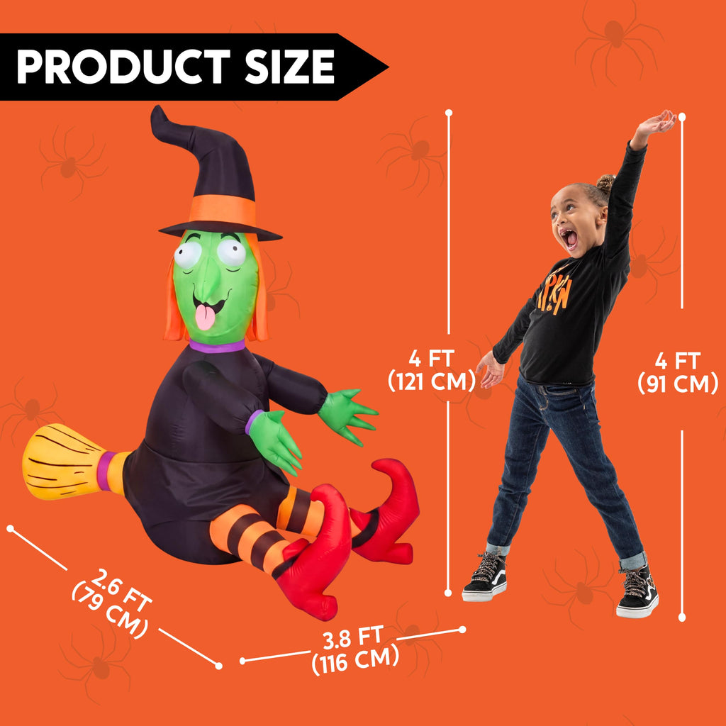 4FT Inflatable Witch with LED Lights Z41080