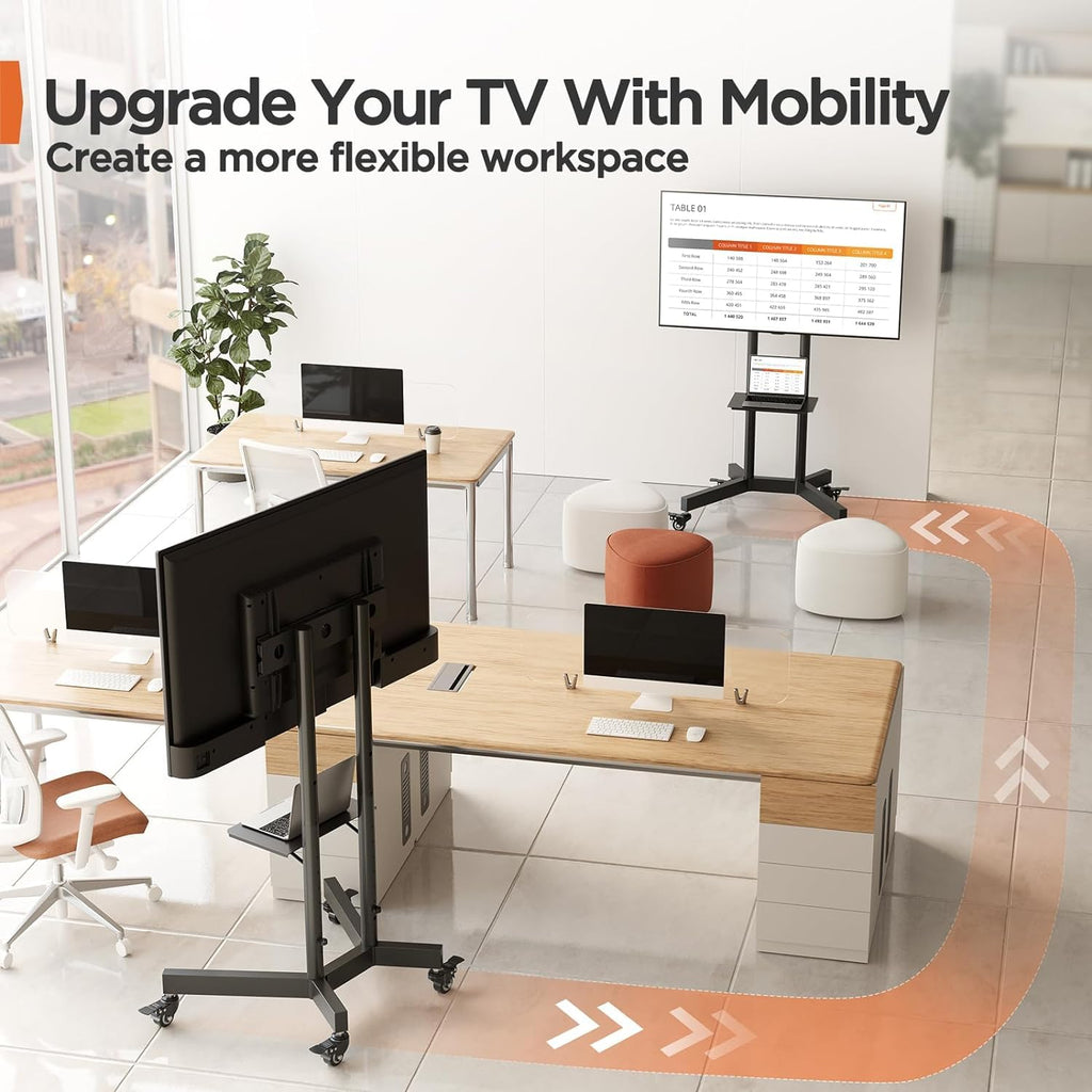 Rolling TV Stand for 32-85 Inch Screens W494