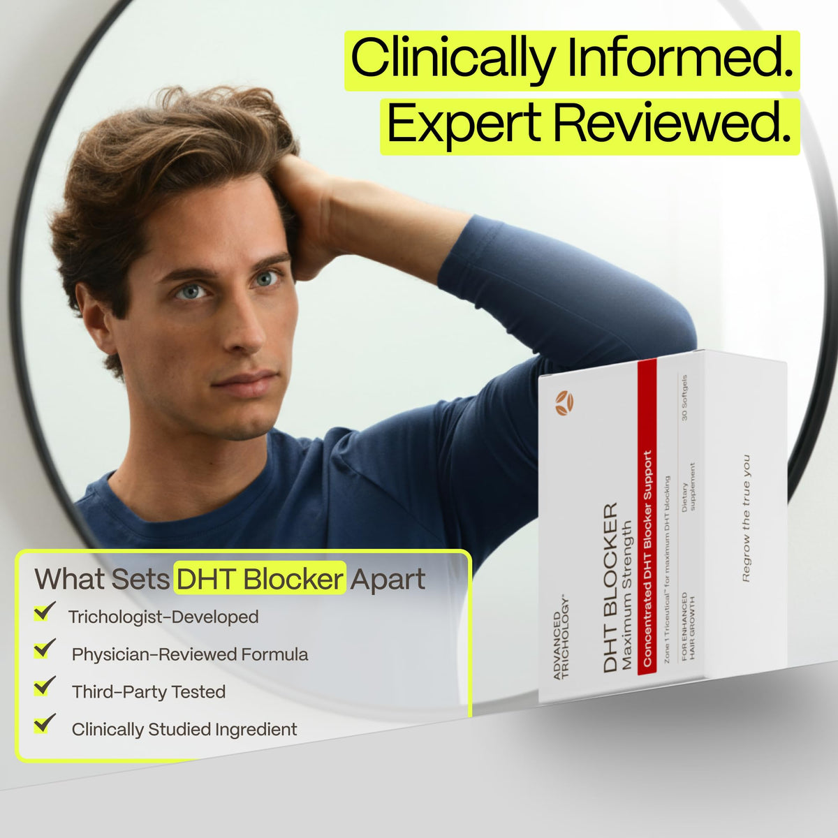 DHT Blocker Hair Growth Supplement with Saw Palmetto & Pumpkin Seed Oil W94980