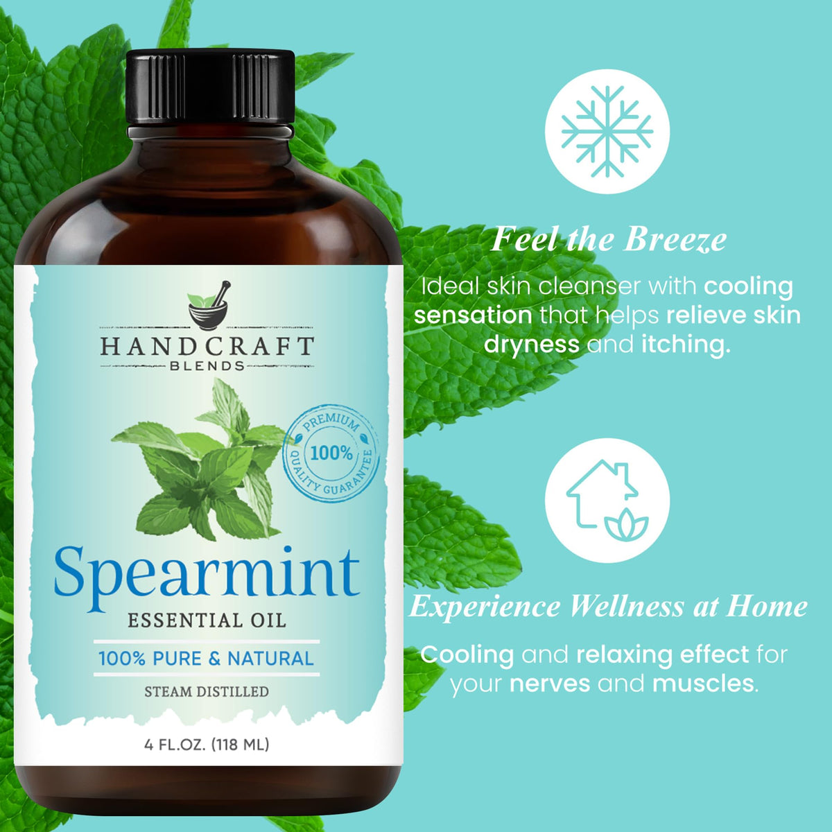Lavender and Spearmint Essential Oils 2 x 4 Fl Oz Q2036