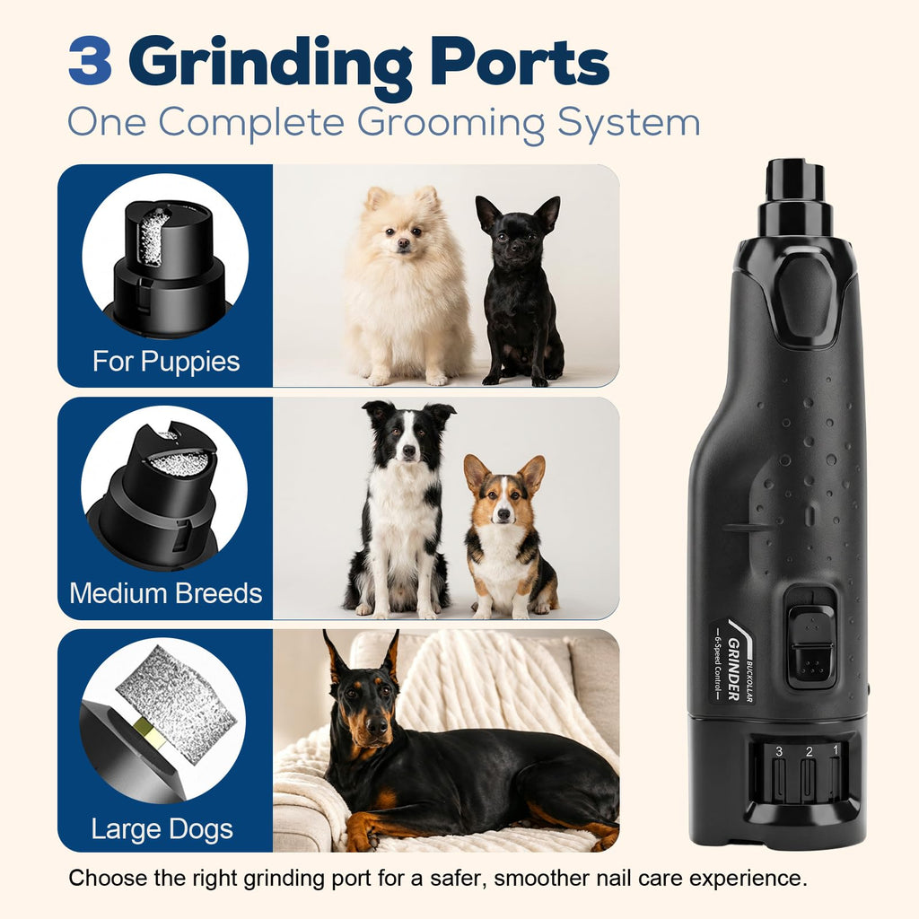 Dog Nail Grinder Quiet 6-Speed with LED Light X5340
