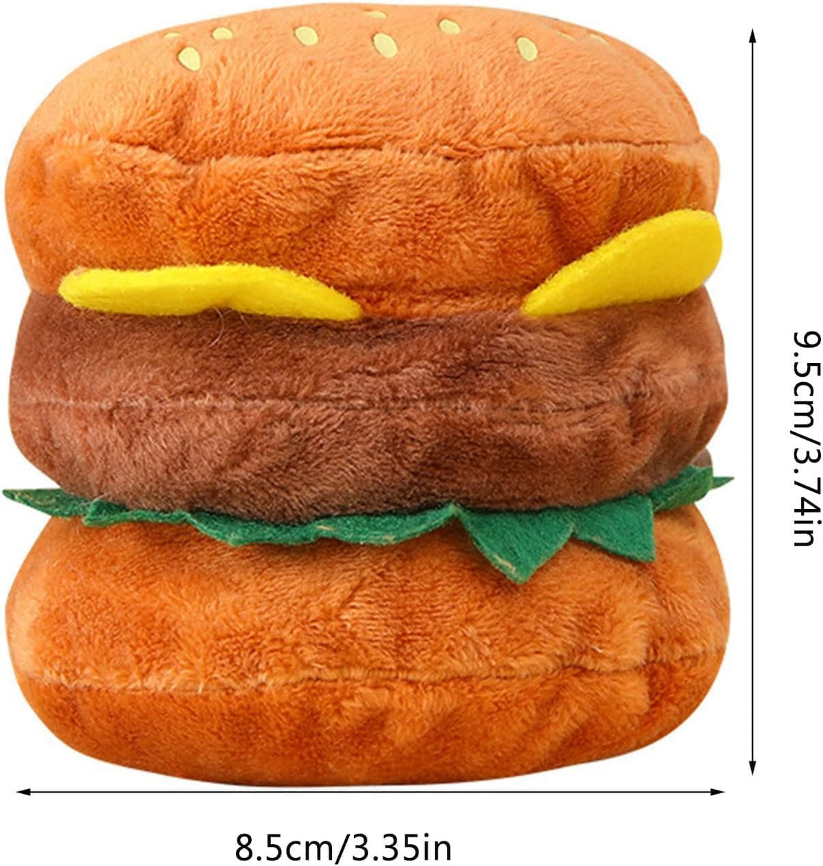 Hamburger Shape Dog Plush Squeaky Toy G883