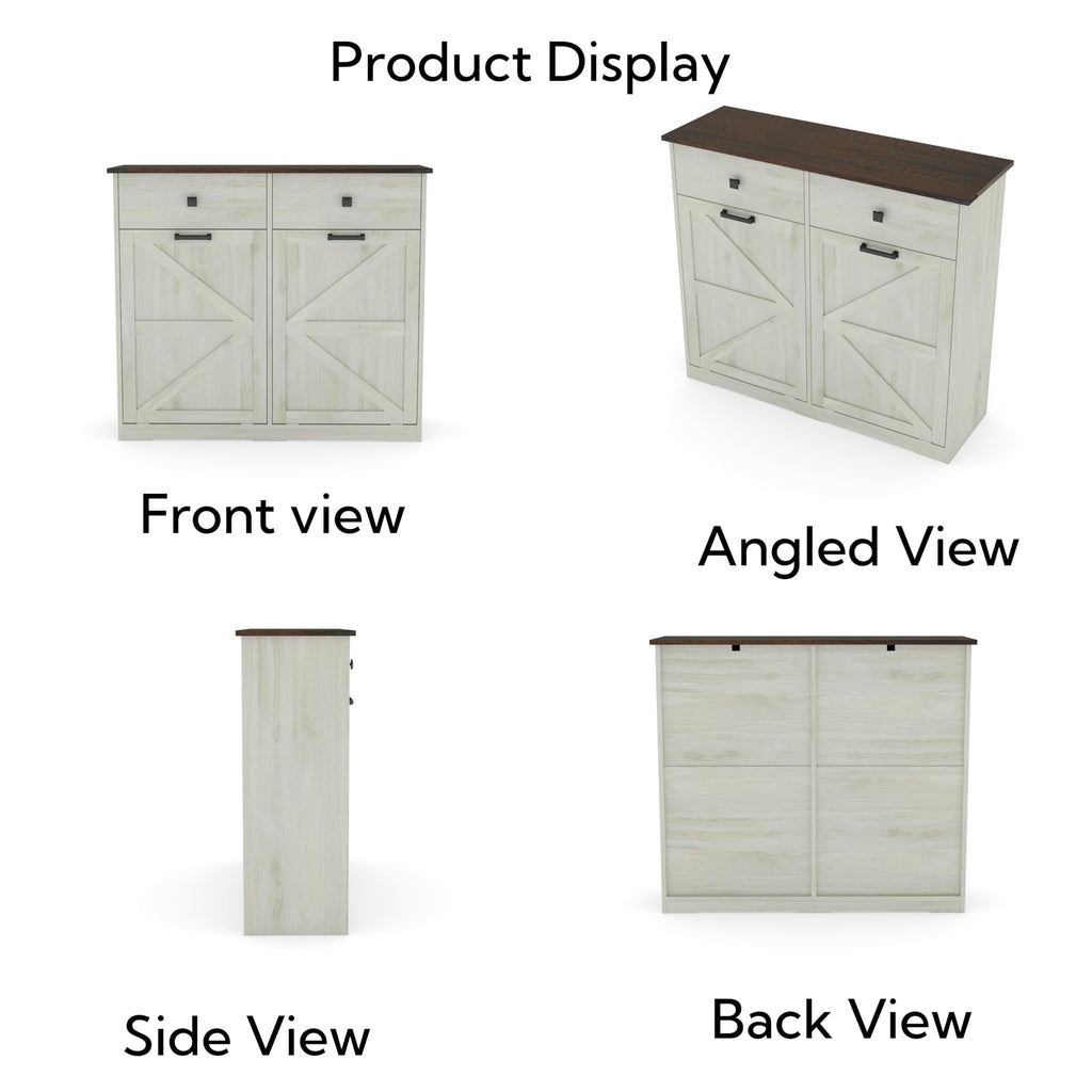Double Tilt Out Trash Cabinet with Hideaway Drawer C305092