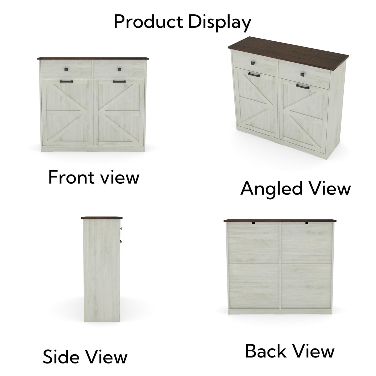 Double Tilt Out Trash Cabinet with Hideaway Drawer C305092
