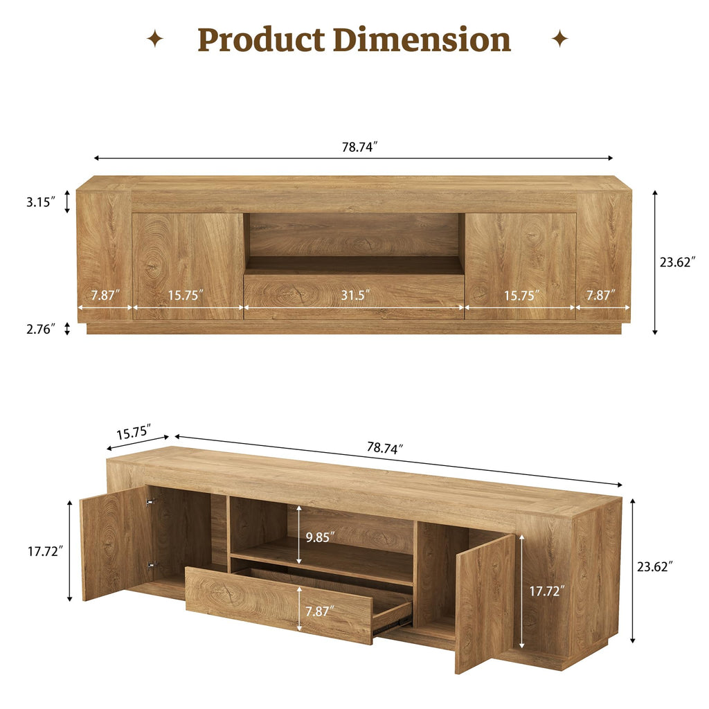 Natural Oak Brown TV Stands P61659