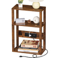 3-Tier Narrow Bedside Table with Charging Station M840