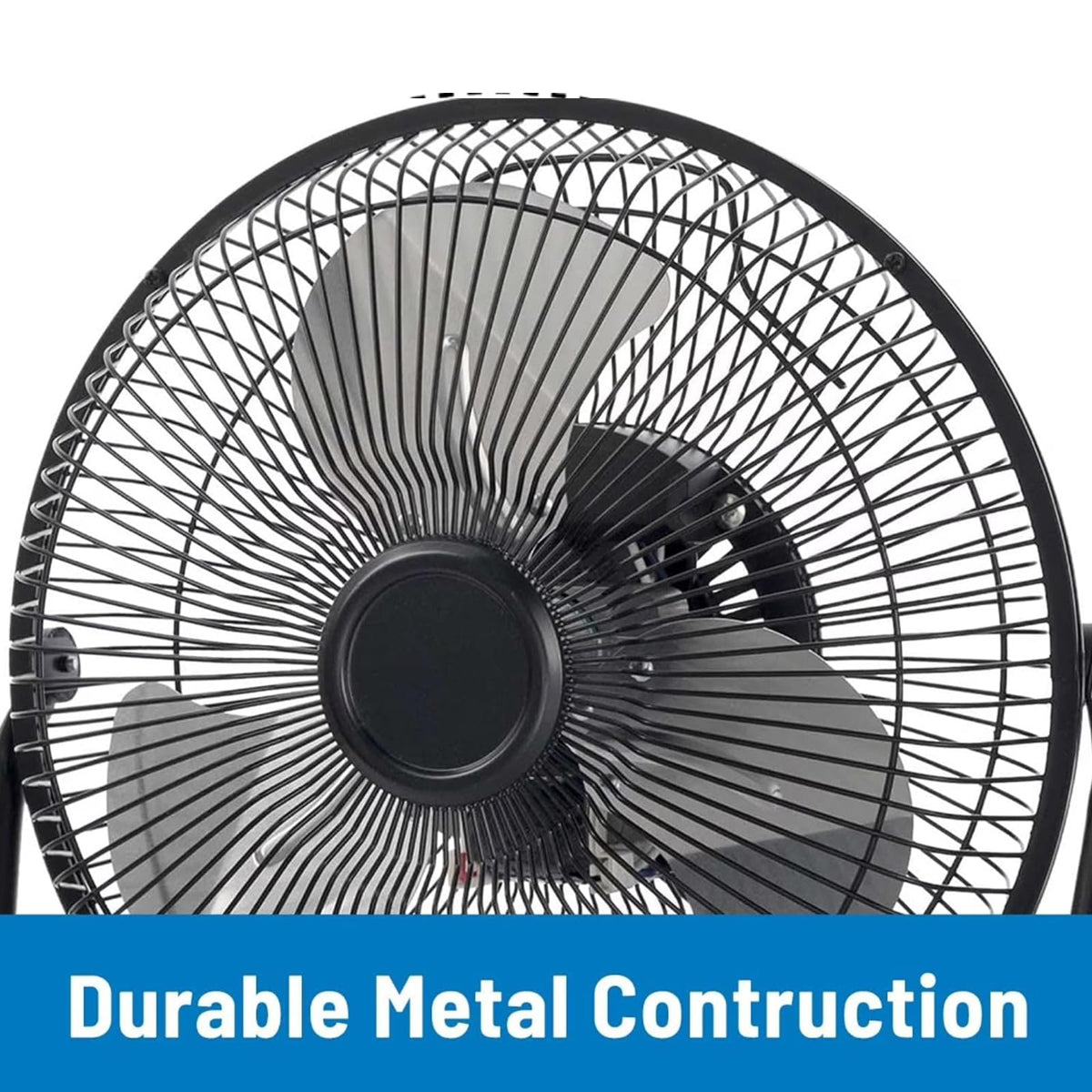 9 Inch Black Metal High Velocity Floor & Wall Mount Fan I56845