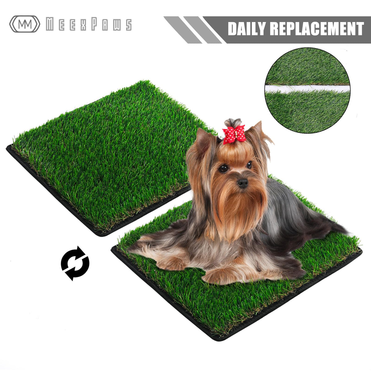 Extra Small Dog Grass Pee Pads with Tray I5586