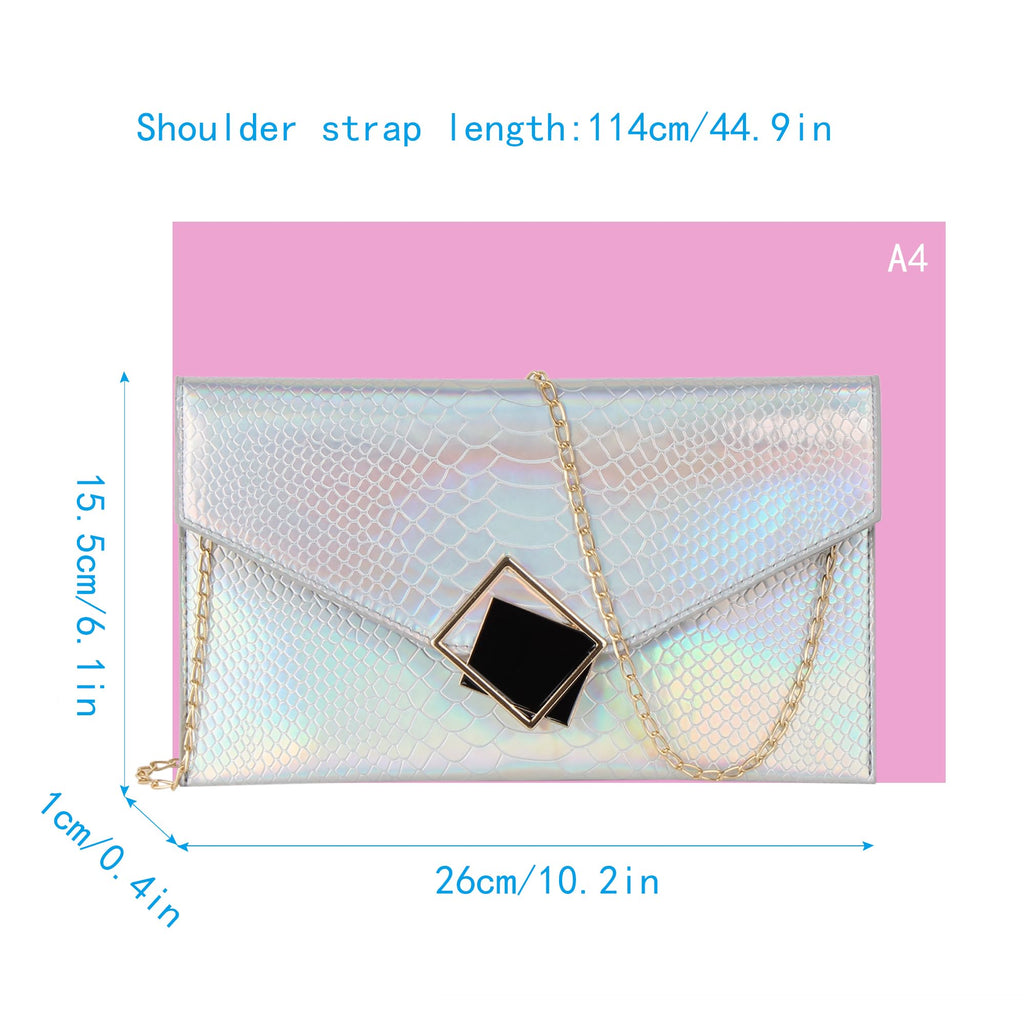 Genuine Leather Envelope Clutch D6434