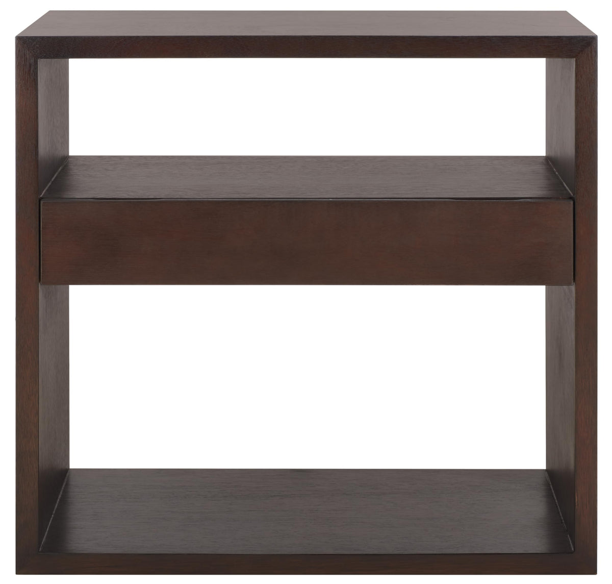 Dark Oak 2-Shelf 1-Drawer Console Table O80921