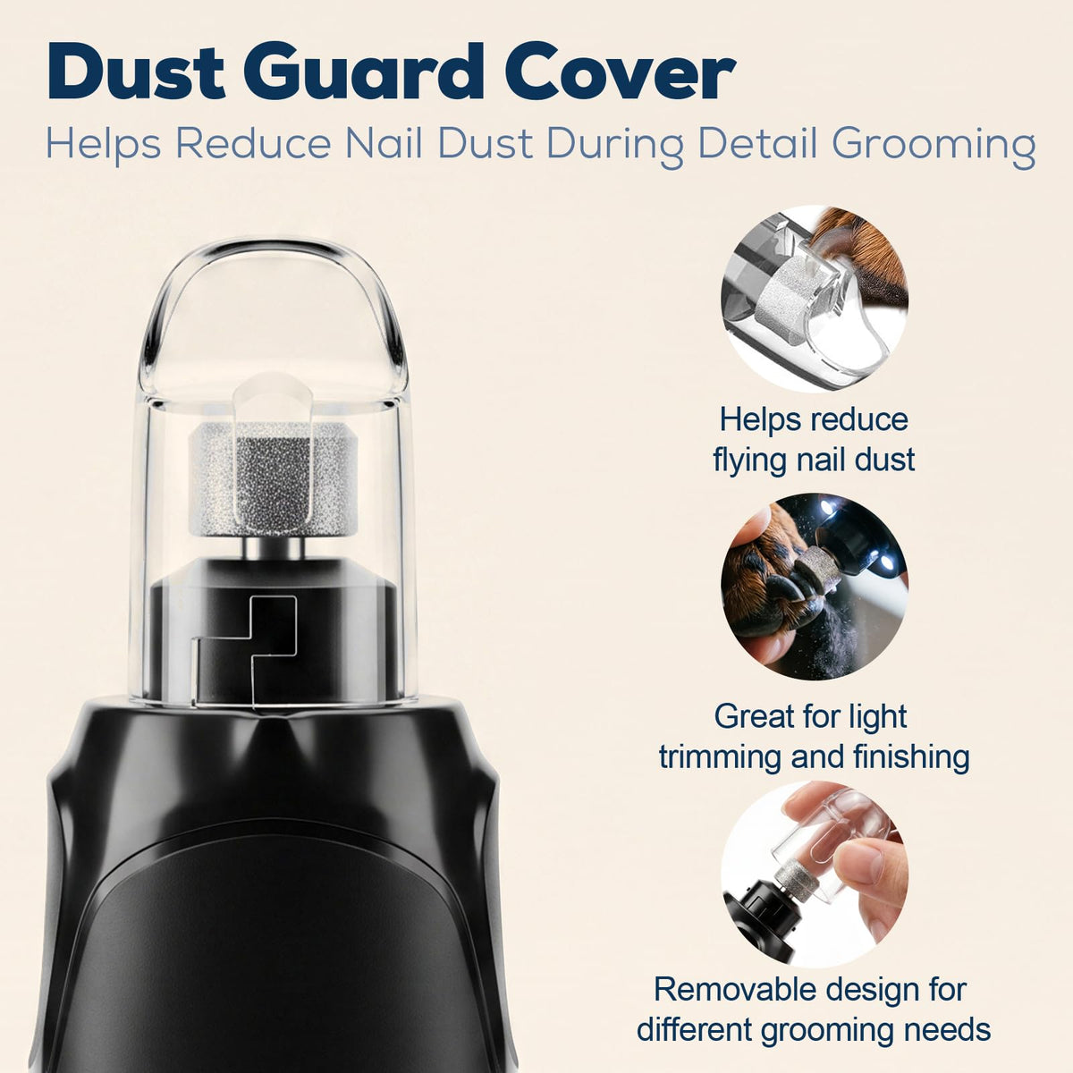 Dog Nail Grinder Quiet 6-Speed with LED Light X5340
