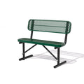 4FT Heavy Duty Metal Outdoor Bench with Backrest T9824