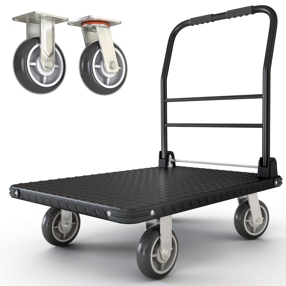 2200 lbs. Capacity Foldable Push Cart Dolly P43192