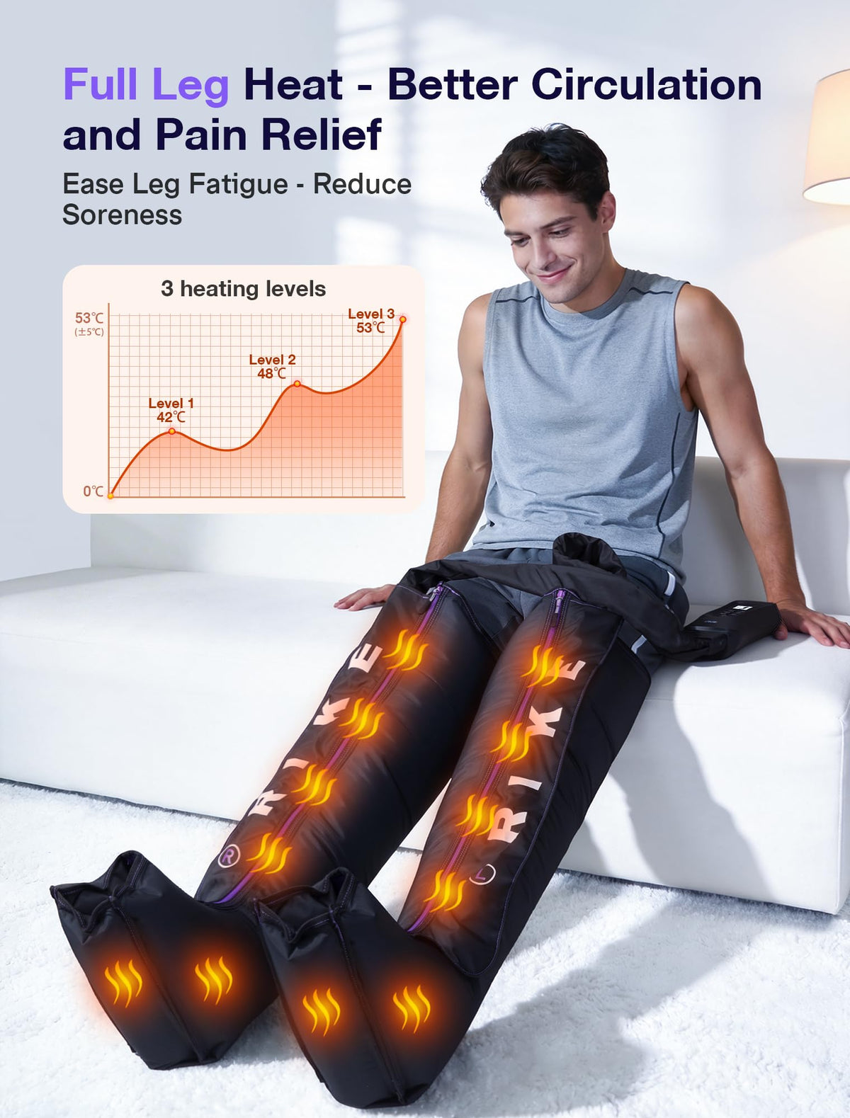 Leg Compression Massager with Heat S49473