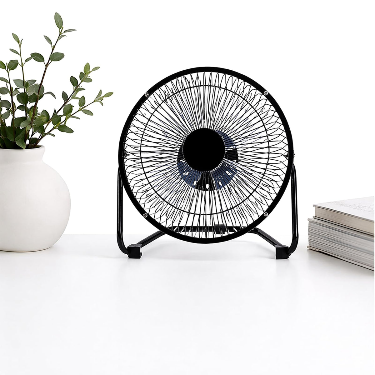 9 Inch Black Metal High Velocity Floor & Wall Mount Fan I56845