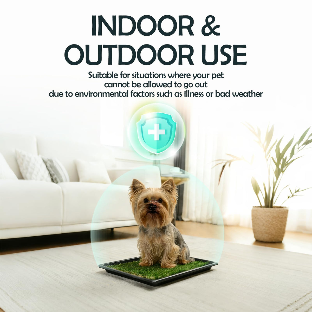 Extra Small Dog Grass Pee Pads with Tray I5586