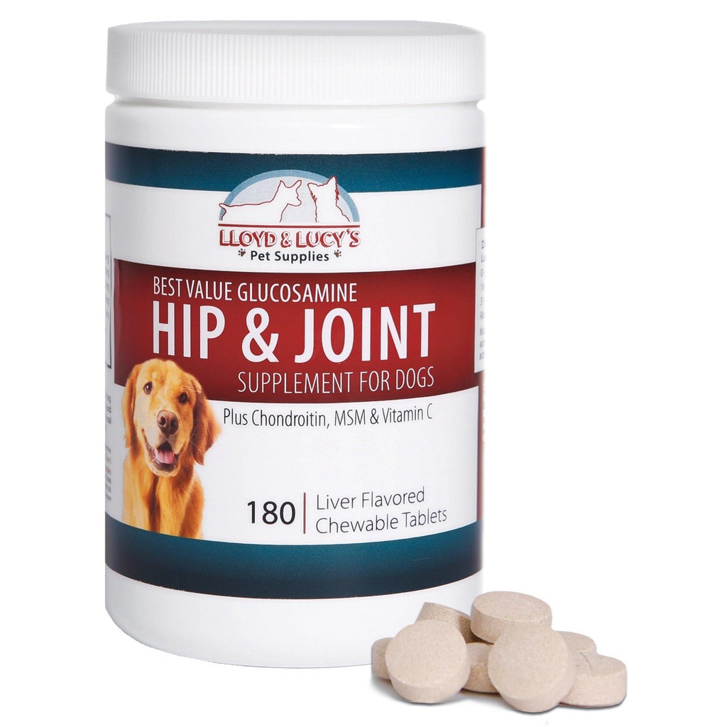 Chewable Hip and Joint Supplement for Dogs 180 Ct Tablets I9429