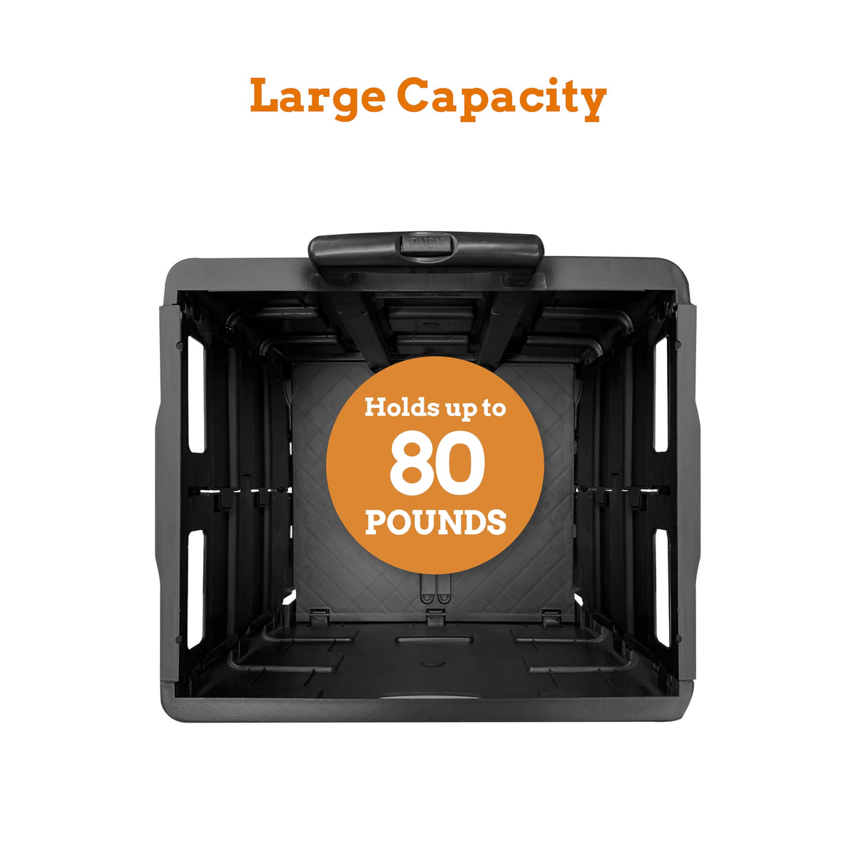 Collapsible 2 Wheel Utility Cart with Telescopic Handle, Black H106690