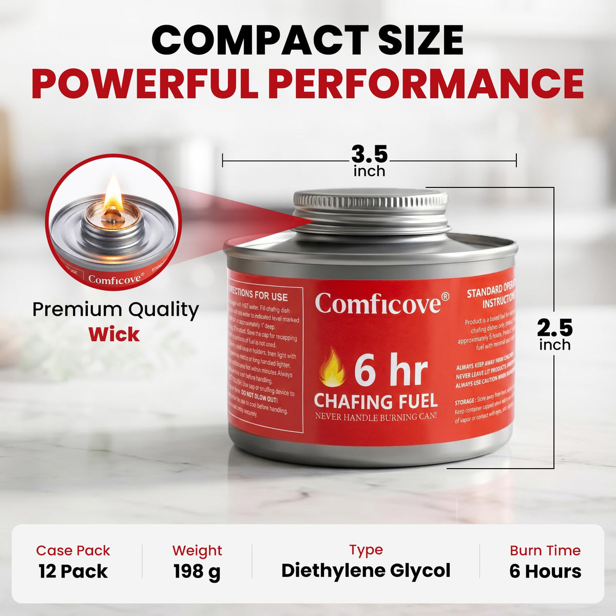 6 Hour Chafing Fuel Cans 12 Pack C9507